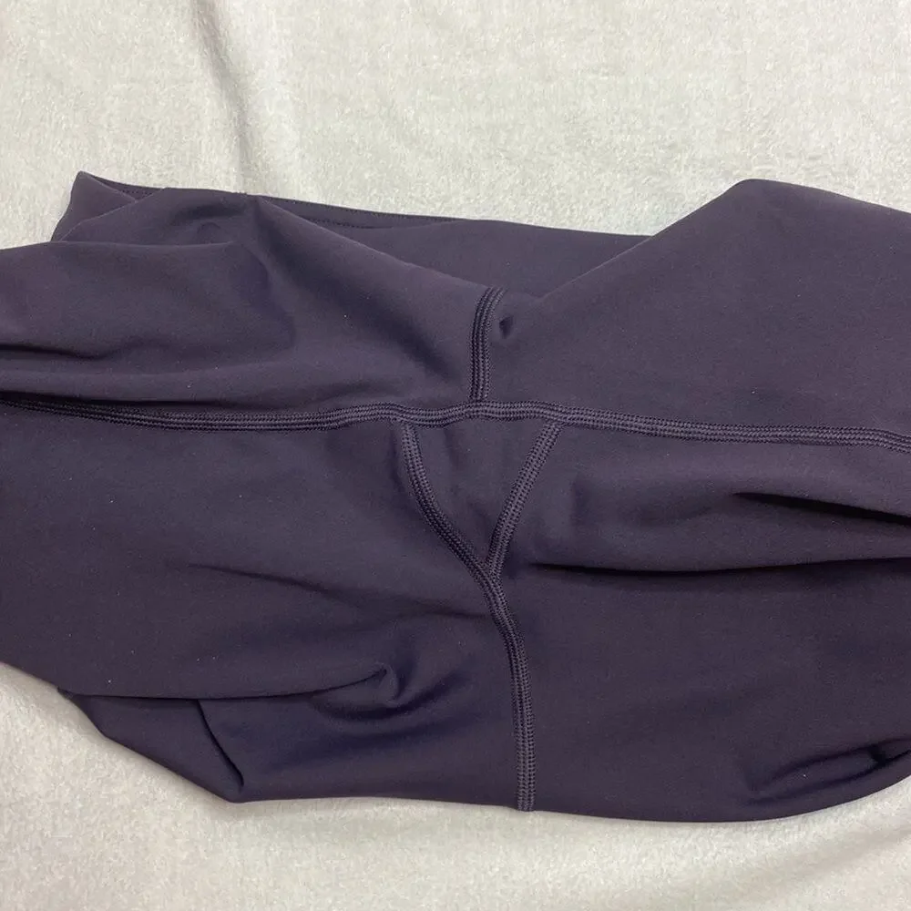 Lululemon very dark purple cropped leggings size 8